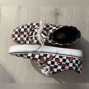 Cherry checker print vans